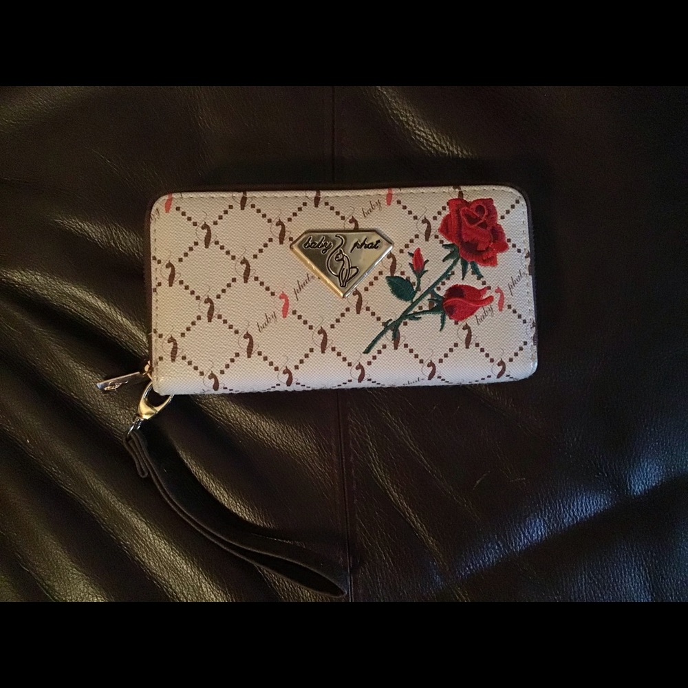 Baby phat logo wallet wristlet crossbody